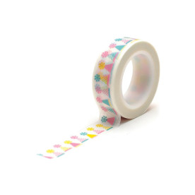 Бумажный скотч Birthday Hats 9 м, 15 мм от компании Queen and Co