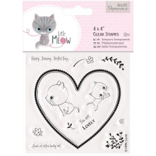 Набор штампов  You are Lovely - Little Meow 10х10 см, papermania