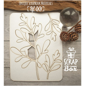 Чипборд "Листочки" №1, размер 130*100 мм от Scrapbox