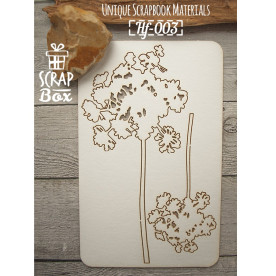 Чипборд "Цветы" №2, размер 98*155 мм от Scrapbox