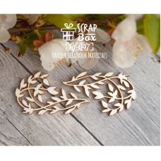 Чіпборд гілочки з листочками 2 шт, розмір 31 * 26 мм від Scrapbox