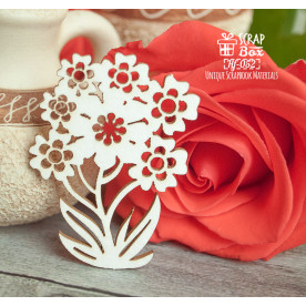 Чипборд "Цветы", размер 36*40 мм от Scrapbox