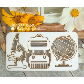 Чіпборд набір "Школяр", розмір 125 * 70 мм від Scrapbox