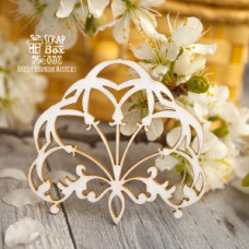 Чипборд виньетка в стилистике ар-нуво, размер 52*48 мм от Scrapbox