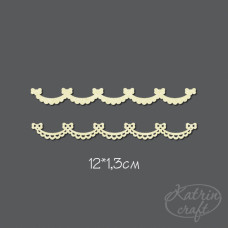 Чипборд Бордюр Фестонами 2шт 12x1,3см от Katrin Craft