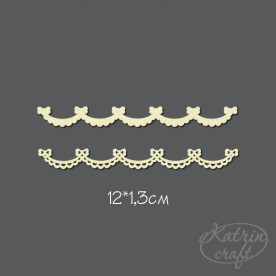 Чіпборд Бордюр фестони 2шт 12x1,3см від Katrin Craft