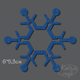 Фетр Снежинка ЦВЕТ БЕЛЫЙ 2 элемента 6x5,3см от Katrin Craft