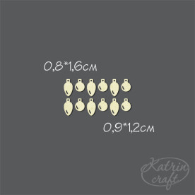 Чіпборд Набір новорічних лампочок 12шт 0,8x1,6см і 0,9x1,2см від Katrin Craft