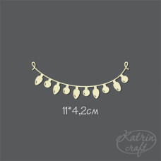 Чіпборд Гірлянда з лампочок 11x4,2см від Katrin Craft