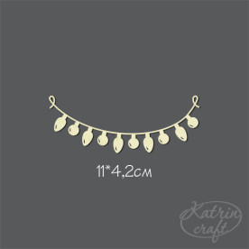 Чипборд Гирлянда из лампочек 11x4,2см от Katrin Craft