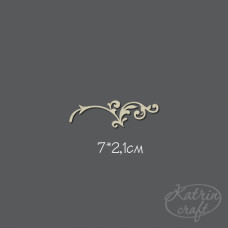 Чіпборд Завиток №13 7x2,1см від Katrin Craft