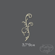 Чіпборд Завиток №12 3,7x9см від Katrin Craft