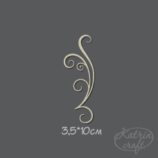 Чіпборд Завиток №11 3,5x10см від Katrin Craft