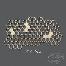 Чіпборд Стільники дрібні великі 20x12см від Katrin Craft