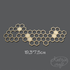Чіпборд Стільники дрібні маленькі 19,3x7,5см від Katrin Craft