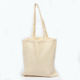 Экосумка, саржа, хлопок 100%, цвет бежевый, 170 г/м2, размер 38х42 см, ручка 70 см
