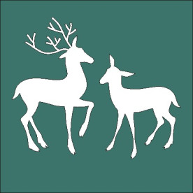 Трафарет "Олени" 80*80мм от ScrapStudio