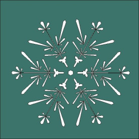 Трафарет "Большая снежинка" 80*80мм от ScrapStudio