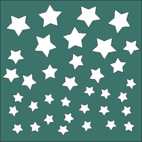 Трафарет для создания фона "Звезды" 80*80мм от ScrapStudio