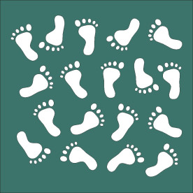 Трафарет для создания фона "Ножки" 150*150мм от ScrapStudio