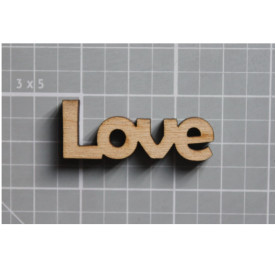 Дерев'яна фігурка Love 41 * 16 мм від ScrapStudio