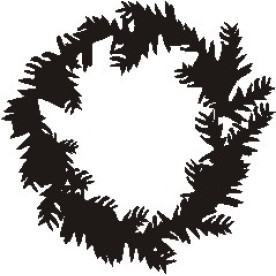 Акриловый штамп Зимний венок 4.1*4см, ScrapStudio