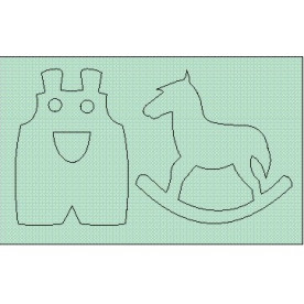 Набір чіпборда Комбінезон і конячка 7см * 4см від ScrapStudio