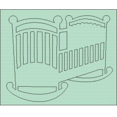 Набор чипбордов, Кроватка 7.5см*6см от ScrapStudio