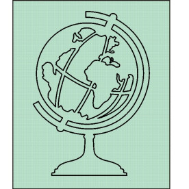 Набор чипбордов, Глобус 6.9мм*8.3мм от ScrapStudio