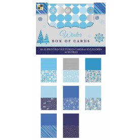 Набір заготовок для листівок з конвертами Winter 40 шт. від DCWV