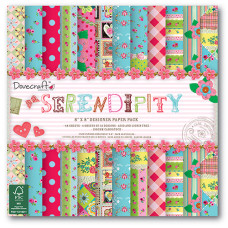 Набір паперу Serendipity 20х20 см 12 аркушів від Dovecraft
