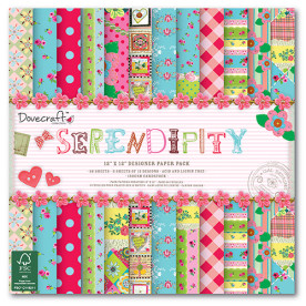 Набір паперу Serendipity 30х30 см 12 аркушів від Dovecraft