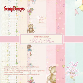 Набор бумаги Забава - 15х15 см, 24 листа от ScrapBerry's