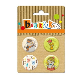 Набор металлических фишек №3 Басик и Ко от ScrapBerry’s