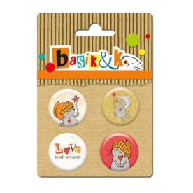Набір металевих фішок №2 Басик і Ко від ScrapBerry's