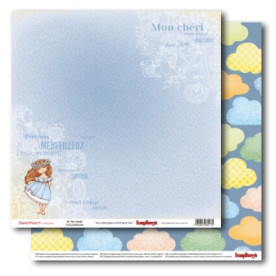 Двосторонній папір Хлопчик і дівчинка Літати в хмарах 30,5х30,5 см від ScrapBerry's