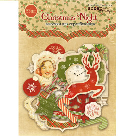 Набір вирубування для скрапбукінгу Christmas Night 53шт від Scrapmir