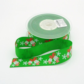 Репсова стрічка Санта Клаус 25 мм, 90 см