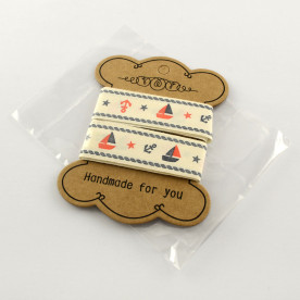 Бавовняна стрічка Кораблик, 20 мм, 1,8 м