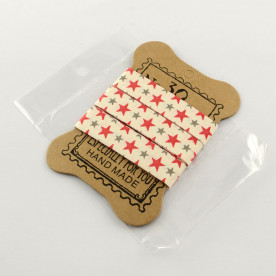 Хлопковая лента Звезды, 15мм, 1,8 м