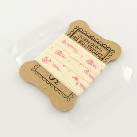 Стрічка "Ручна робота", бавовняна, 15мм, 1,8м