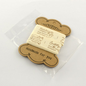 Стрічка"Handmade", бавовняна, 20мм, 1,8м 