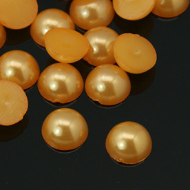 Набір напівперлин світло помаранчевого кольору, 5 мм, 50 шт.