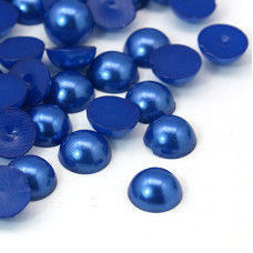 Набір напівперлин синього кольору, 5 мм, 50 шт.