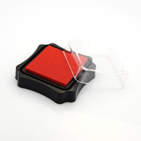 Подушечка с чернилами для штампинга, 62х62 мм, красная, 1 шт.