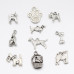 Набір підвісок Вірний друг, античне срібло, 10 шт.