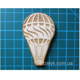 Дерев'яне прикраса "Повітряна куля 01" 3,5х6 см від Вензелік