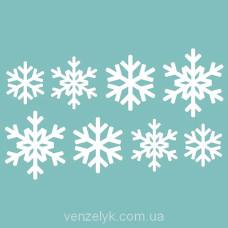 Чіпборд Набір сніжинок 67x112 мм від Вензелік