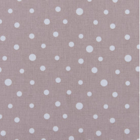 Бязь набивная, Горошек на розово-лиловом фоне, 50х50 см, хлопок 100%, 140 г/м²