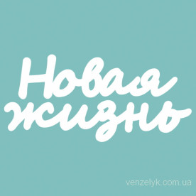 Чипборд надпись Новая жизнь 175 мм от Вензелик